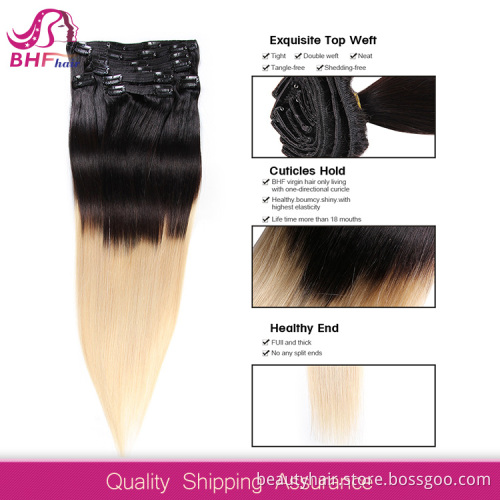 wholesale remy thick bottom plastic clip for hair extensions